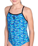 Arena Girls Pooltiles Swimsuit Lightdrop Back (6-15rokov)