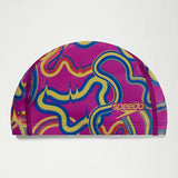Speedo Junior Printed Pace Cap Pink/Yellow