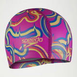 Speedo Junior Printed Pace Cap Pink/Yellow