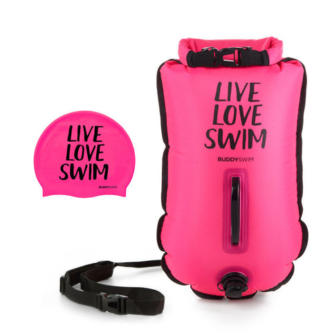 BuddySwim Drybag LLS 20lt Swim Buoy Bojka Pink