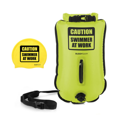 BuddySwim Drybag CSW 28lt Swim Buoy Yellow-Green