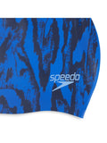 Speedo Long Hair Printed Cap Limited Edition-Blue