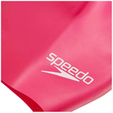 Speedo Junior Plain Moulded Silicone Cap Pink (6-14 rokov)
