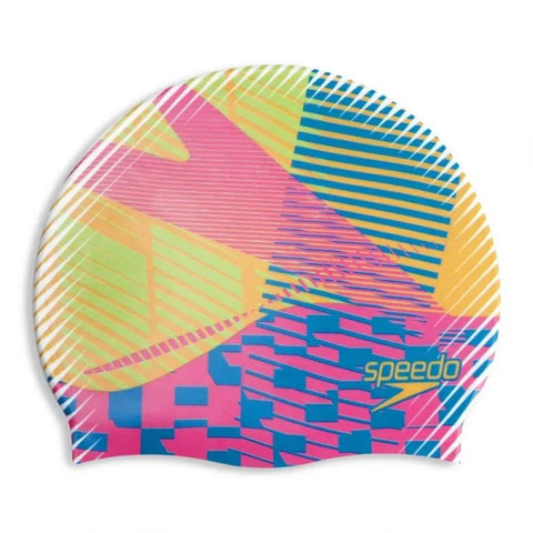 Speedo Digital Printed Cap - Yellow/Pink/Blue