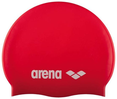 Arena Classic Silicone Junior Cap Red
