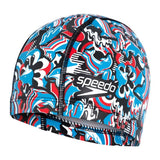 Speedo Junior Printed Pace Cap White/Red