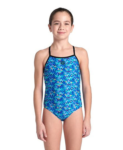 Arena Girls Pooltiles Swimsuit Lightdrop Back (6-15rokov)