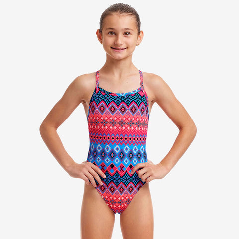 Funkita Girls Single Strap One Piece - Tinsel Town