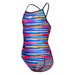 Arena Girl's Swimsuit Racing Stripe Light Drop Back (4-15rokov)