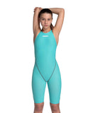 Arena Powerskin ST Next Junior Dievčenské závodné plavky Aquamarine