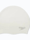 Speedo Plain Moulded Silicone Cap White