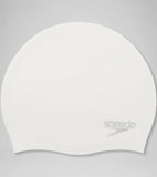 Speedo Plain Moulded Silicone Cap White