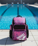 Arena One Go Backpack 45L Allover Snakeskin Pink
