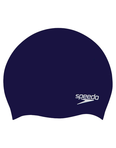 Speedo Junior Plain Moulded Silicone Cap Blue (6-14 rokov)