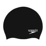 Speedo Junior Plain Moulded Silicone Cap Black (6-14 rokov)