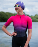Dámsky triatlovový oblek HUUB Collective Tri Suit Black/Rose Fade