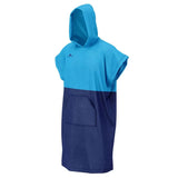 Turbo Two-Tone Cotton Poncho Blue