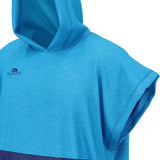 Turbo Two-Tone Cotton Poncho Blue