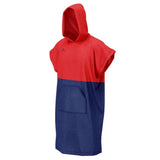 Turbo Two-Tone Cotton Poncho Red/Blue