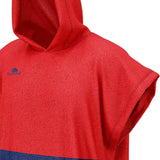 Turbo Two-Tone Cotton Poncho Red/Blue
