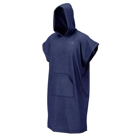 Turbo Unicolor Cotton Poncho Blue