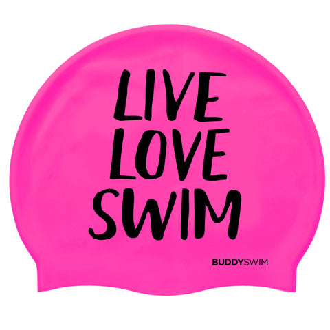 BuddySwim Silicone Swim Cap Pink