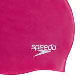 Speedo Plain Moulded Silicone Cap Pink