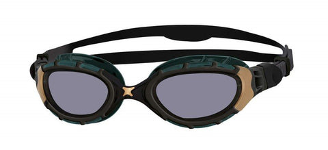 Zoggs Predator Flex Titanium Reactor Black/Gold - Smaller Profile