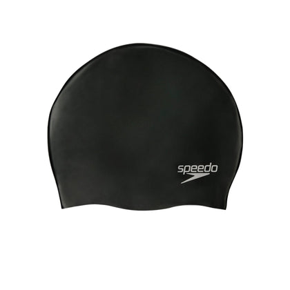 Speedo Plain Moulded Silicone Cap Black