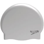 Speedo Plain Moulded Silicone Cap Grey